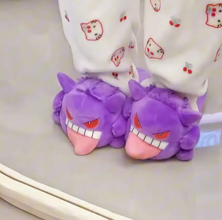 Gengar Monster Plush Slippers