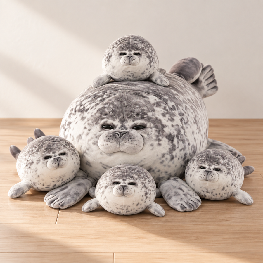 Mama Seal & Babies Plush Set
