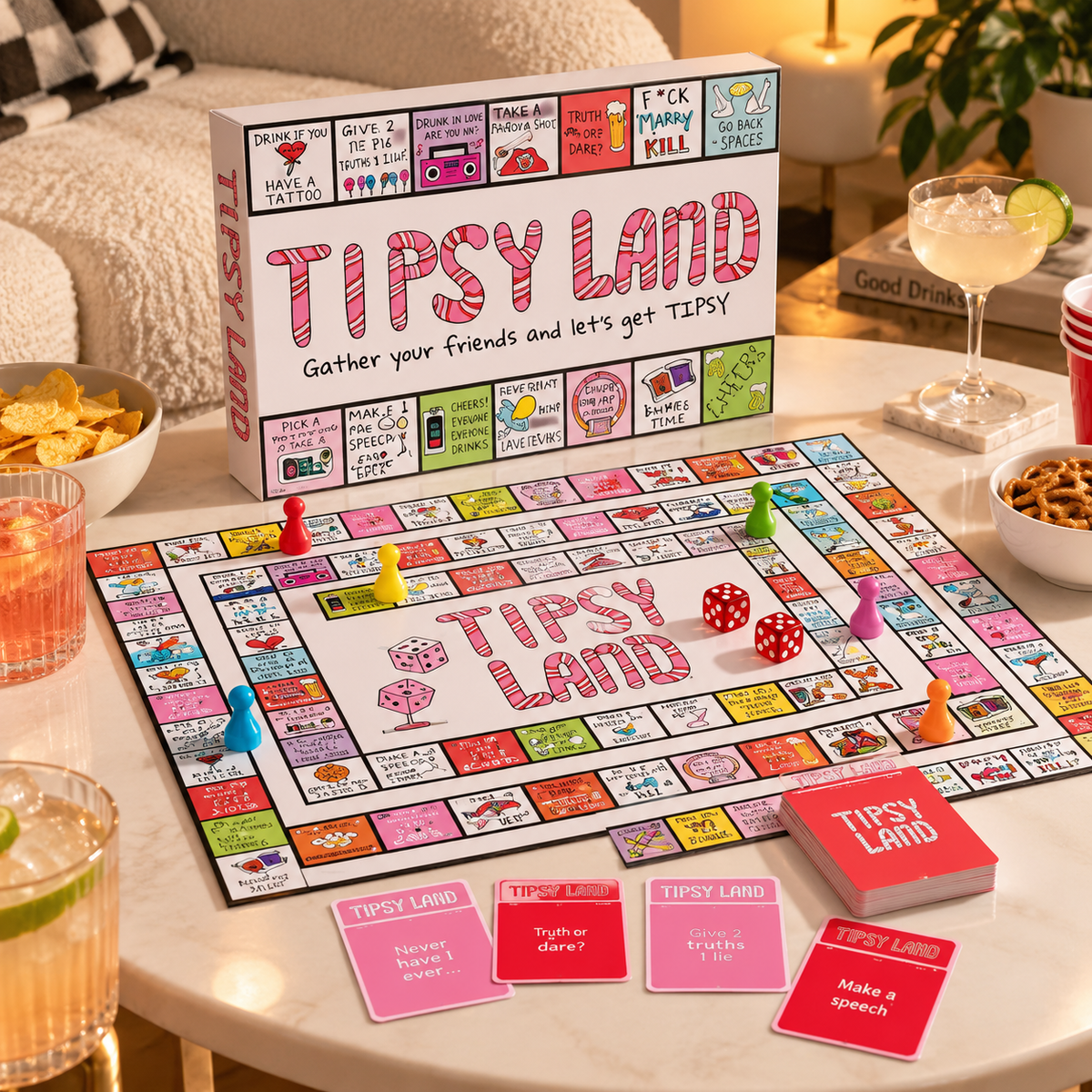 Tipsy Land™ Party Board Game